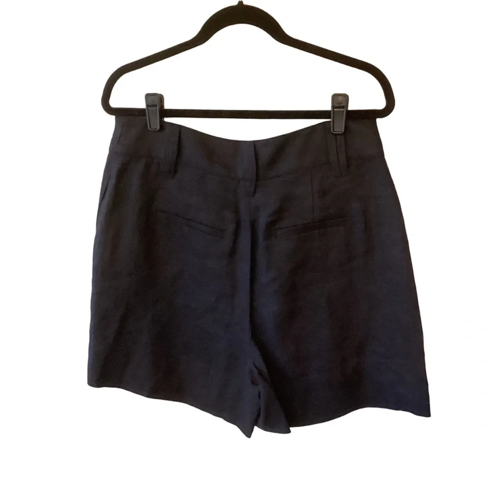 NEW Country Road Organic French Linen Wide Leg Shorts US 8 (AU/NZ 12) Black - Picture 3 of 11